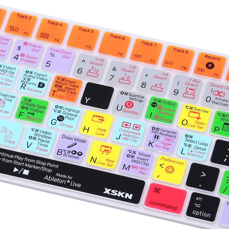 XSKN for Magic Keyboard Shortcut Ableton Live Keyboard Cover, Durable Ableton Hotkeys Silicone Keyboard Skin for Apple Magic Keyboard (MLA22LL/A, MLA22B/A) - Image 5